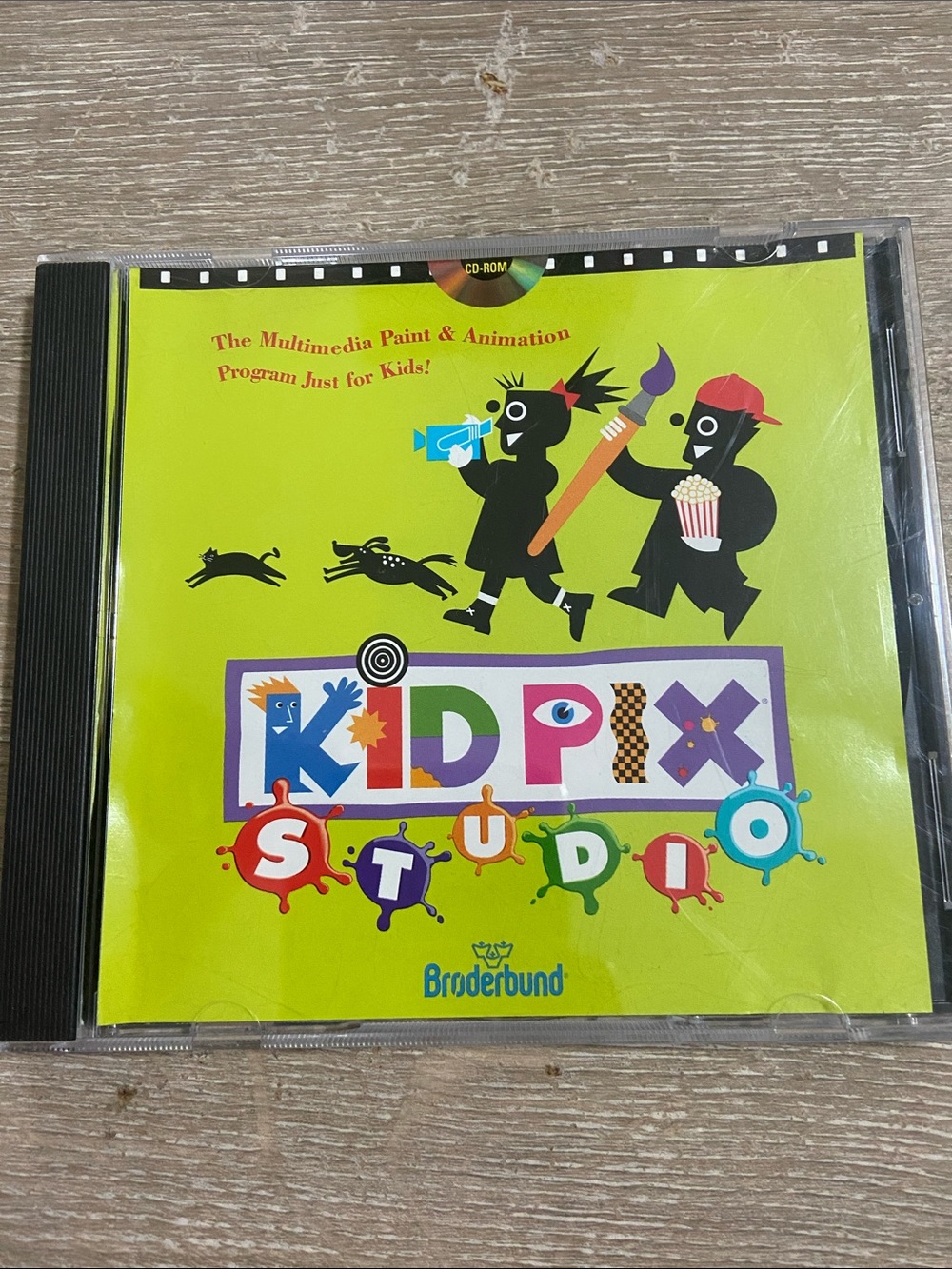 Vintage Kid Pix Studio CD-ROM For MAC Brøderbund Paint & Animation 1994